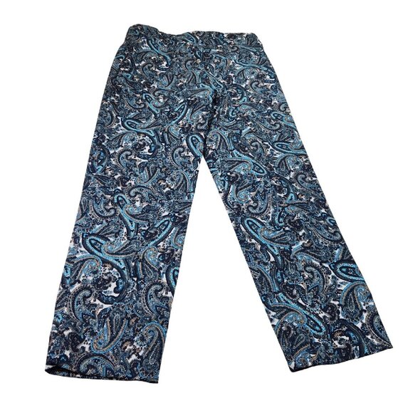 Michael Kors Women Size 2  Flat Front Straight Leg Stretch Capri Pants Blue--19 - Picture 2 of 11